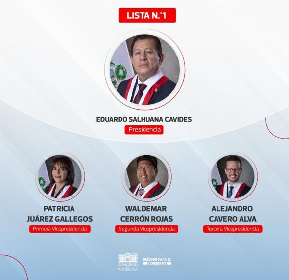 Esta es la lista N° 1 del Bloque Democrático.