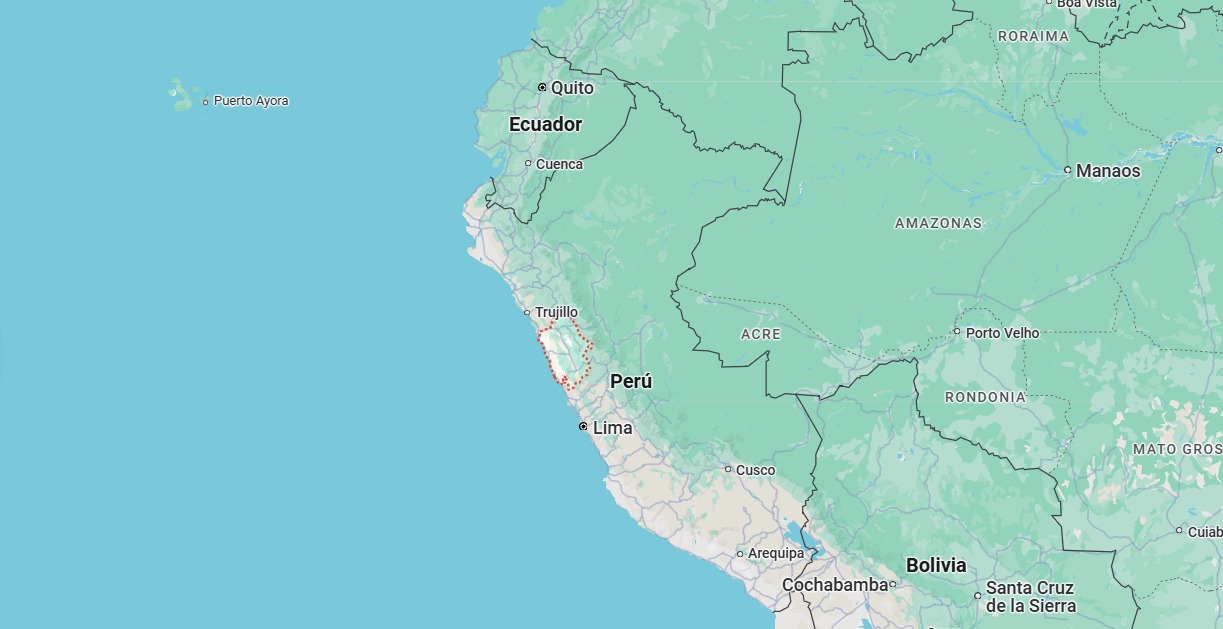 Mapa de Áncash, sismo de 4.6