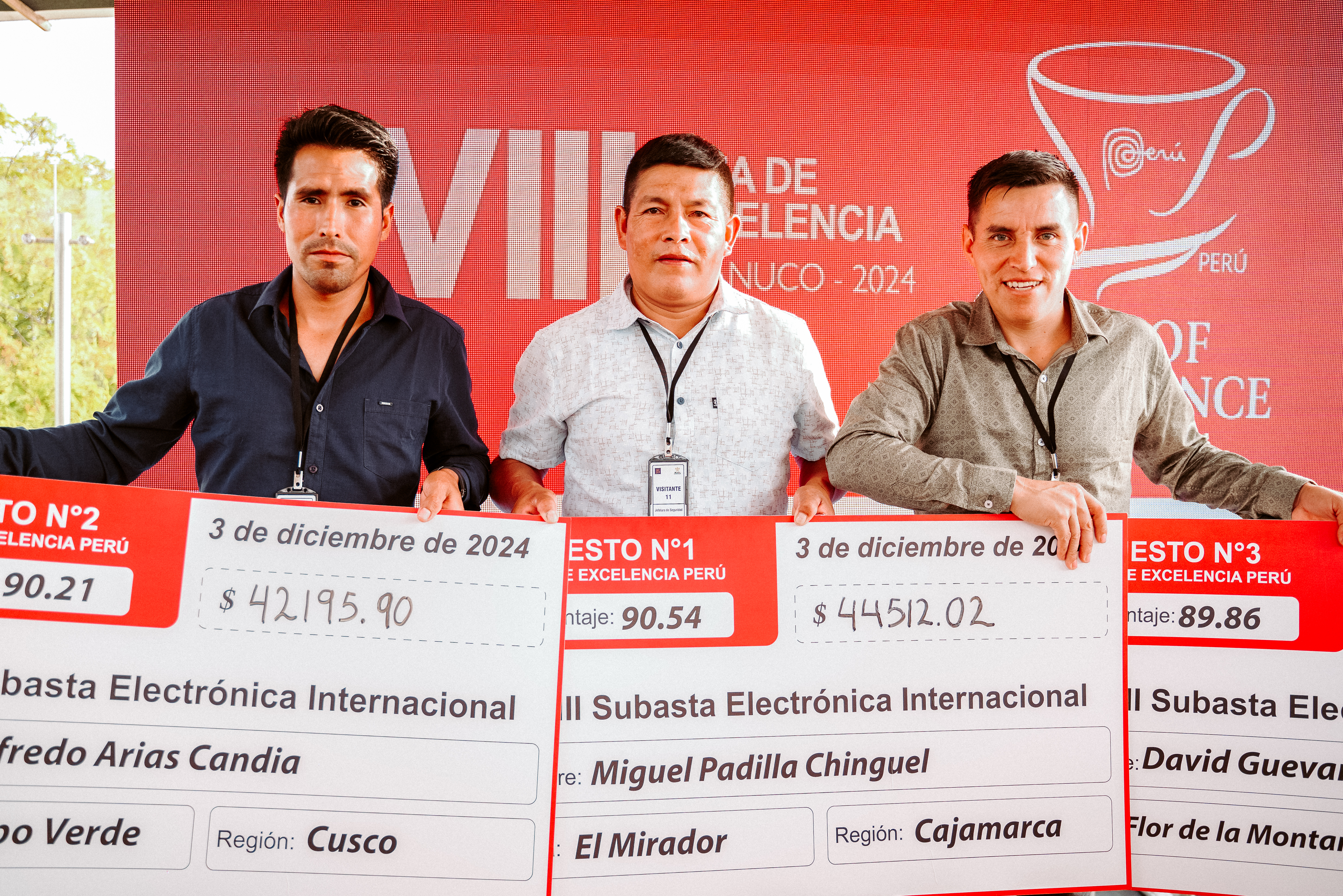 Ganadores de Taza de Excelencia.