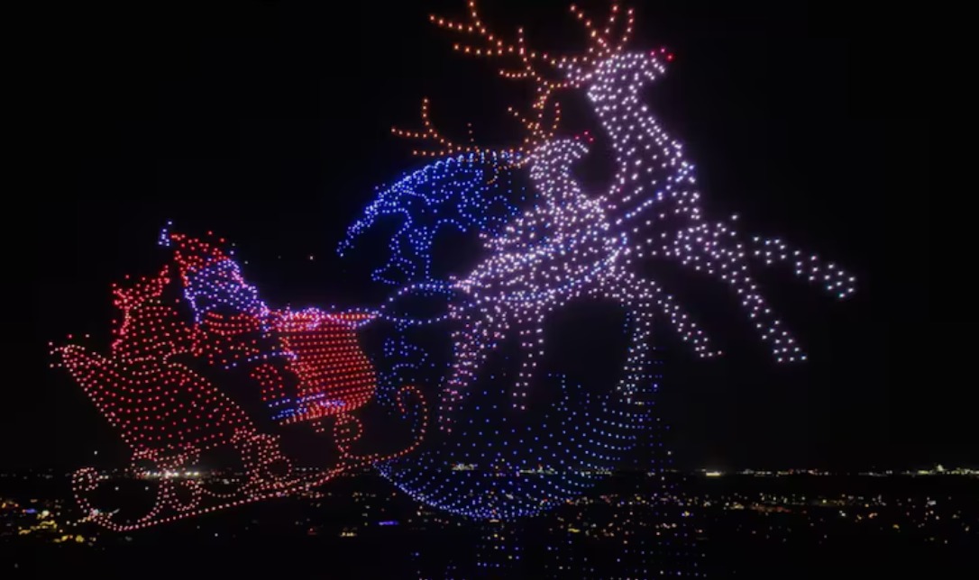Espectacular show de drones en Texas. 