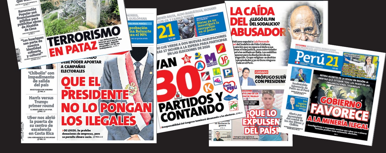 Las causas bandera de Perú21 portadas