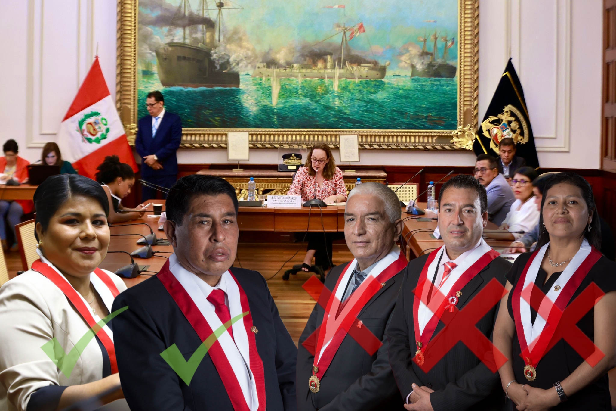 Ética salvó a dos, pero sancionó a tres.