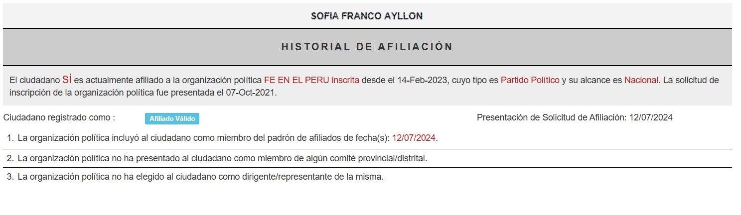 Sofía Franco.