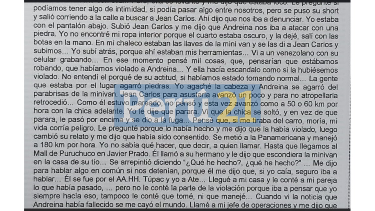 testimonio