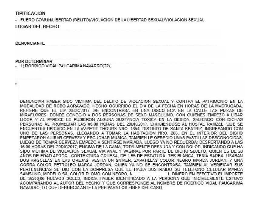 Denuncia Policial 1