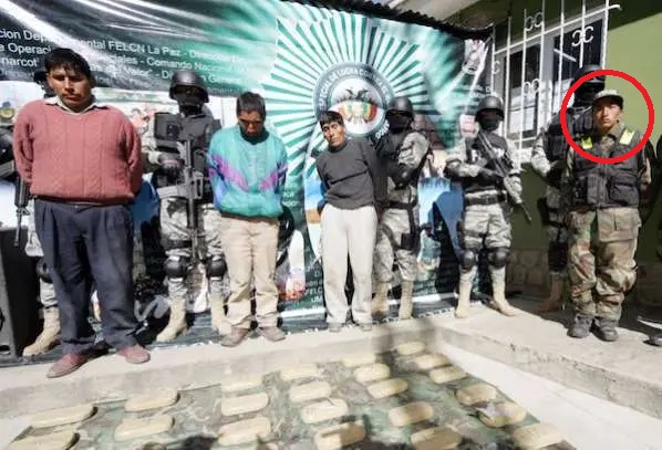 Ullser Pillpa cuando fue detenido en Bolivia.
