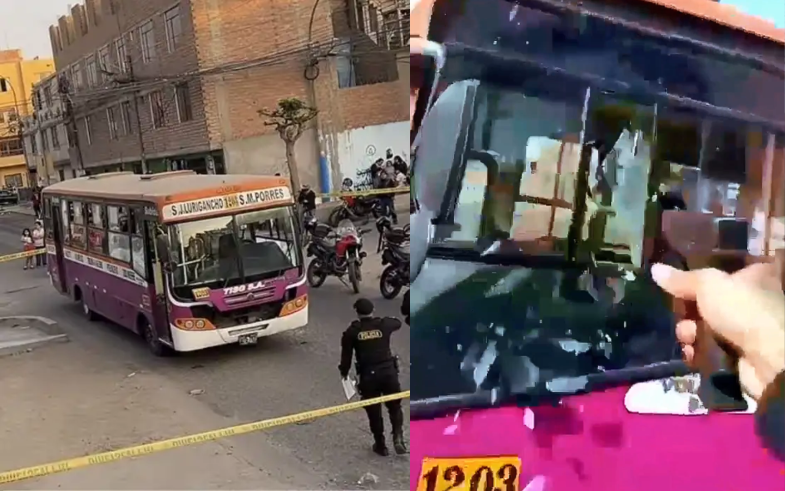 Balean a bus de la empresa San Germán chofer se salvó de milagro