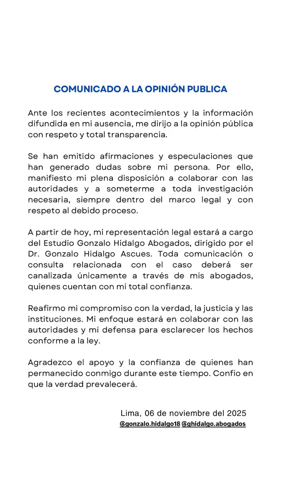 comunicado del tiktoker