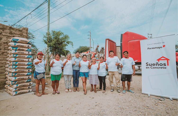 “Sueños en concreto”. Iniciativa que busca mejorar la calidad de vida de las familias del norte del Perú, a través del reemplazo de pisos de tierra por resistentes pisos de concreto. 