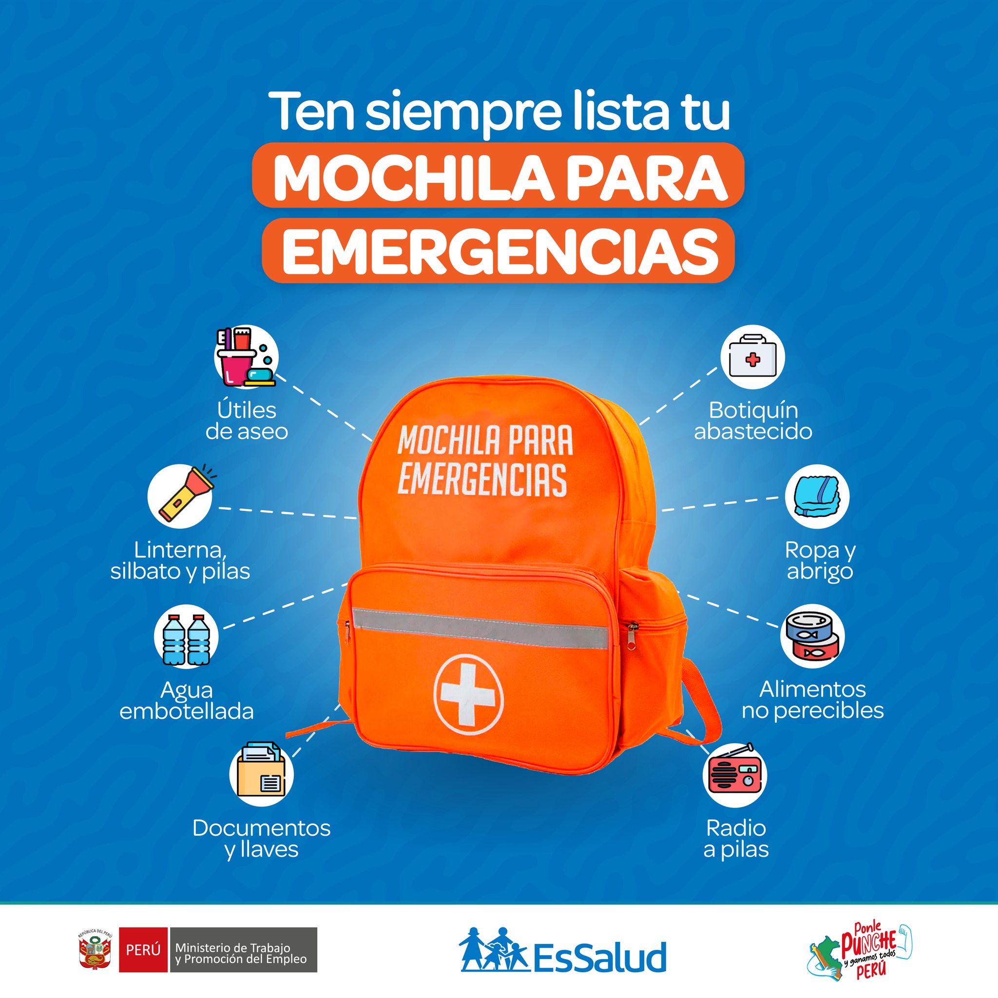 mochila de emergencia