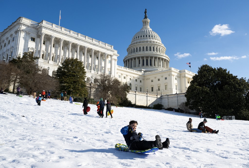 Ola de frío en Estados Unidos. Foto: AFP
