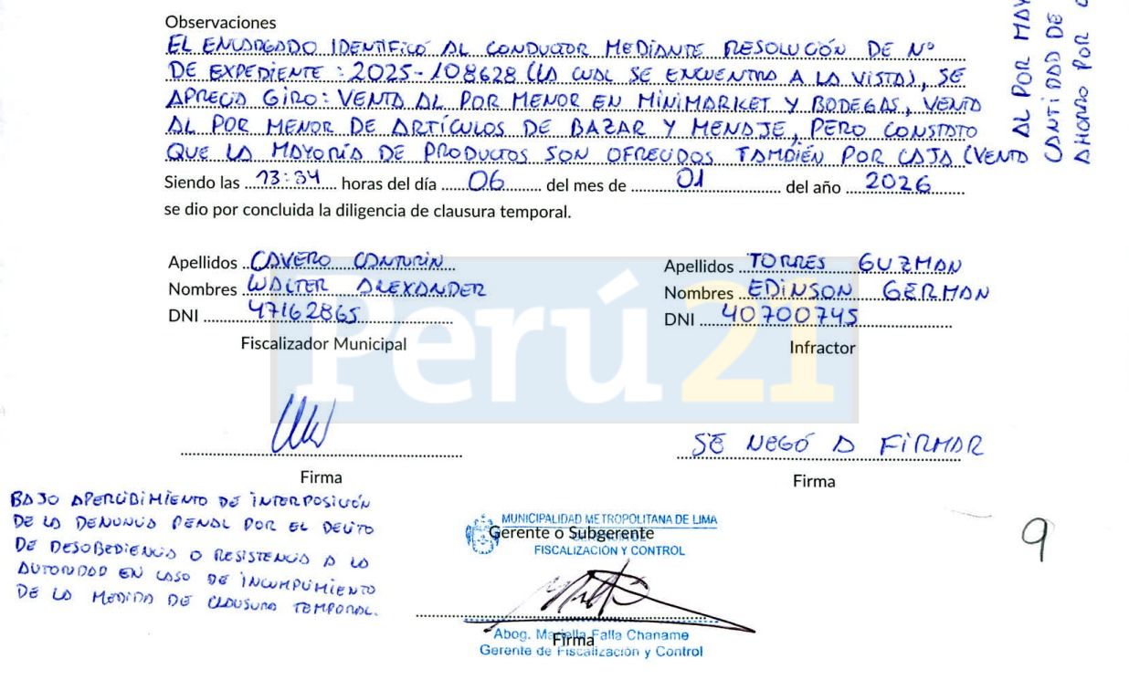Documento de clausura