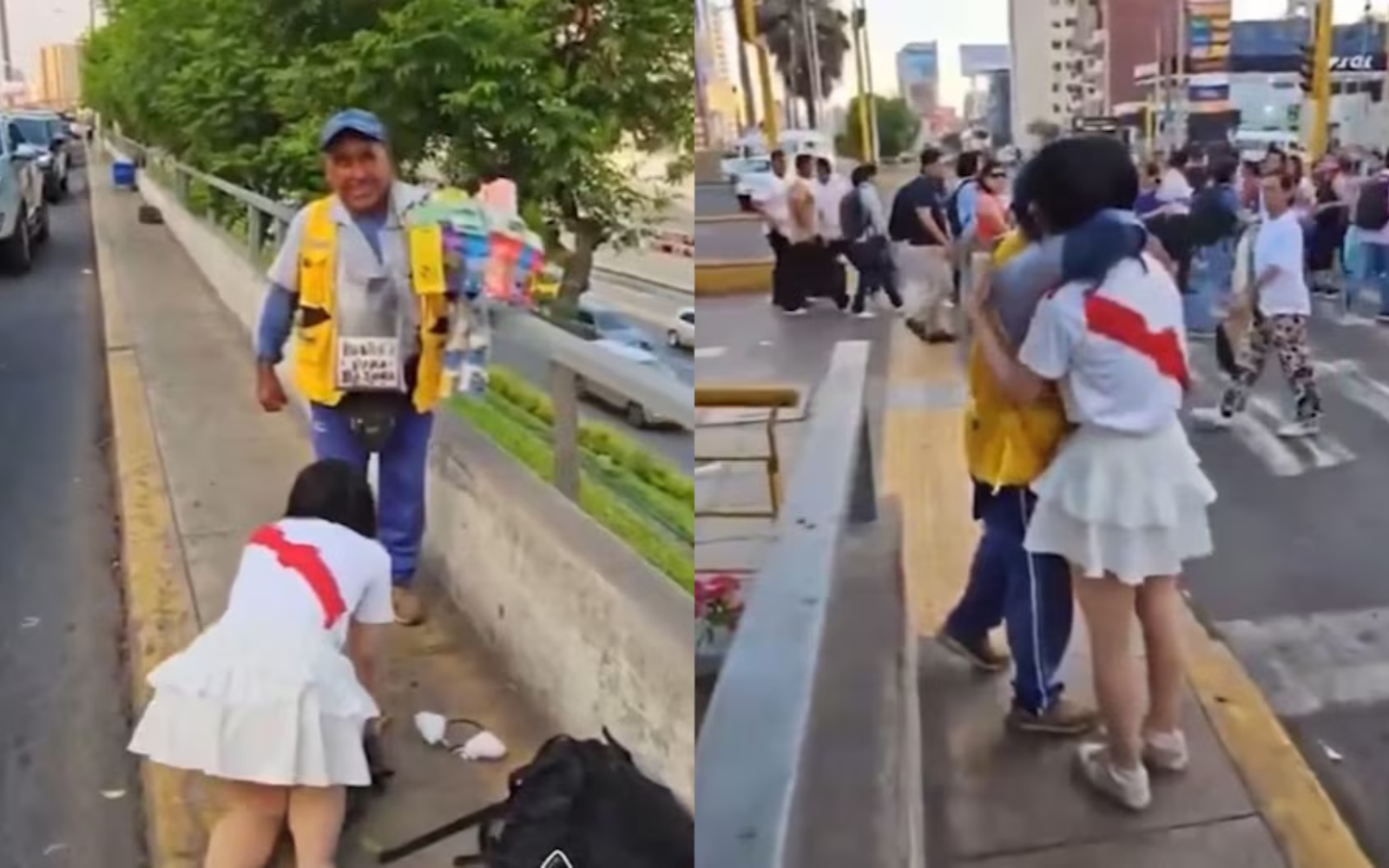 Streamer Nanatty pide perdón de rodillas a vendedor ambulante a quien insultó Estoy realmente arrepentida