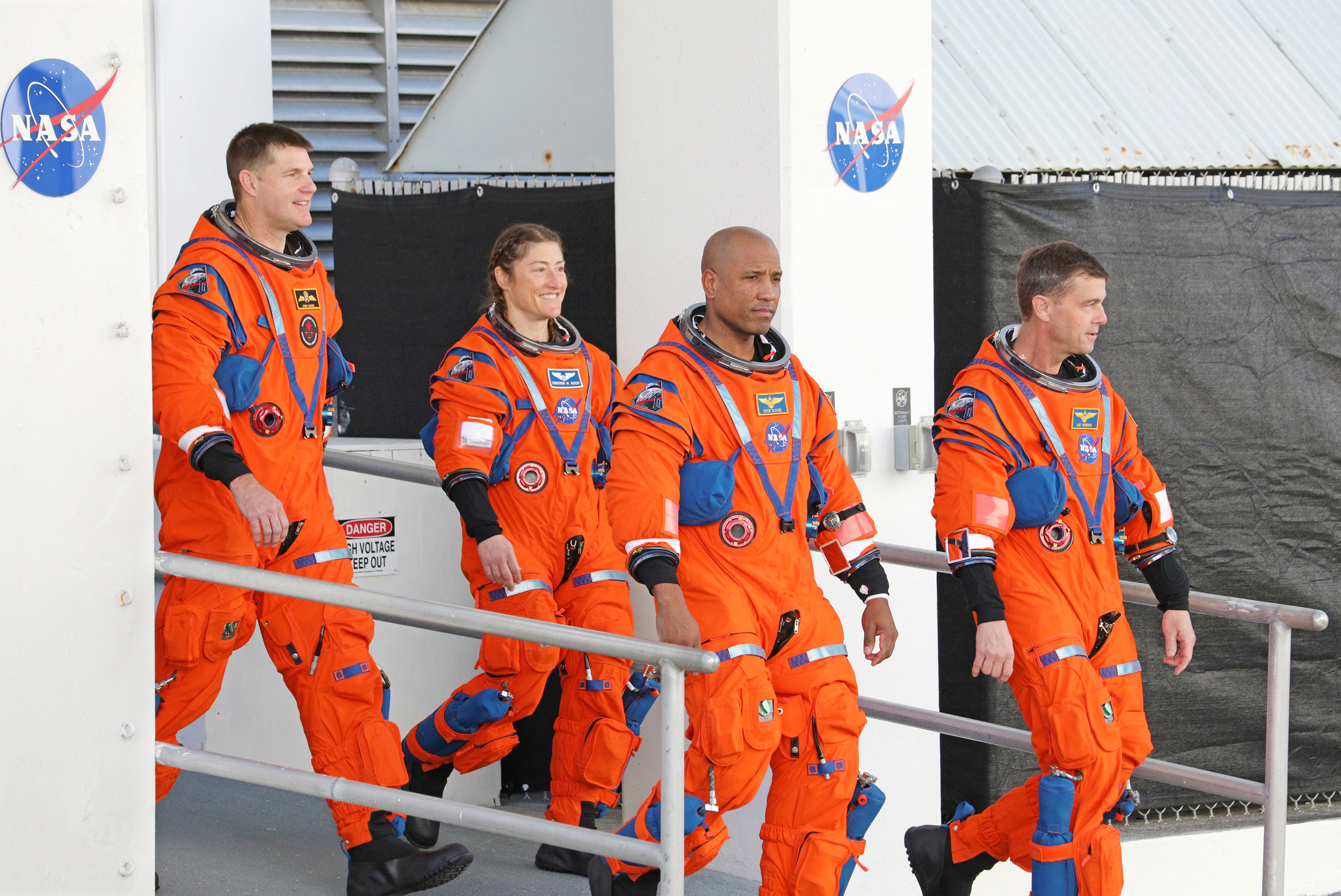 Astronautas de la misión Artemis II. Foto: AFP