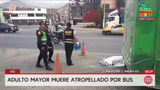 Adulto mayor muere tras ser atropellado en Ate