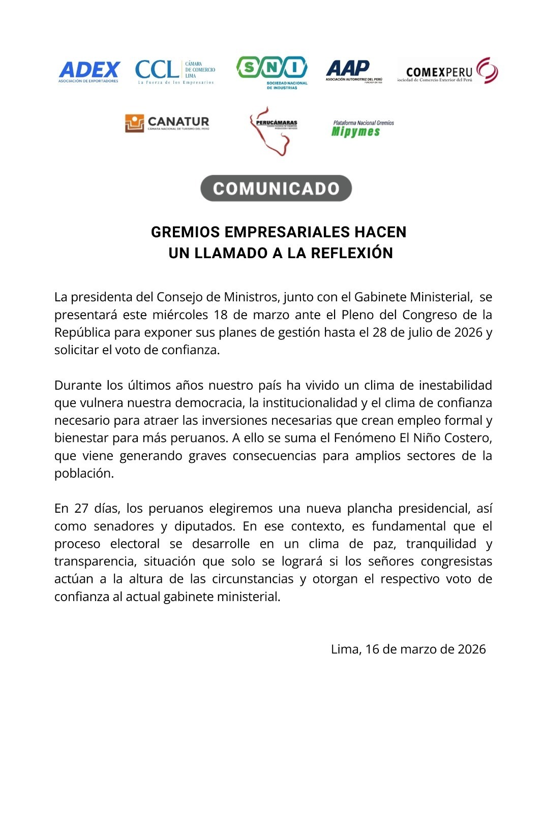 Gremios empresariales