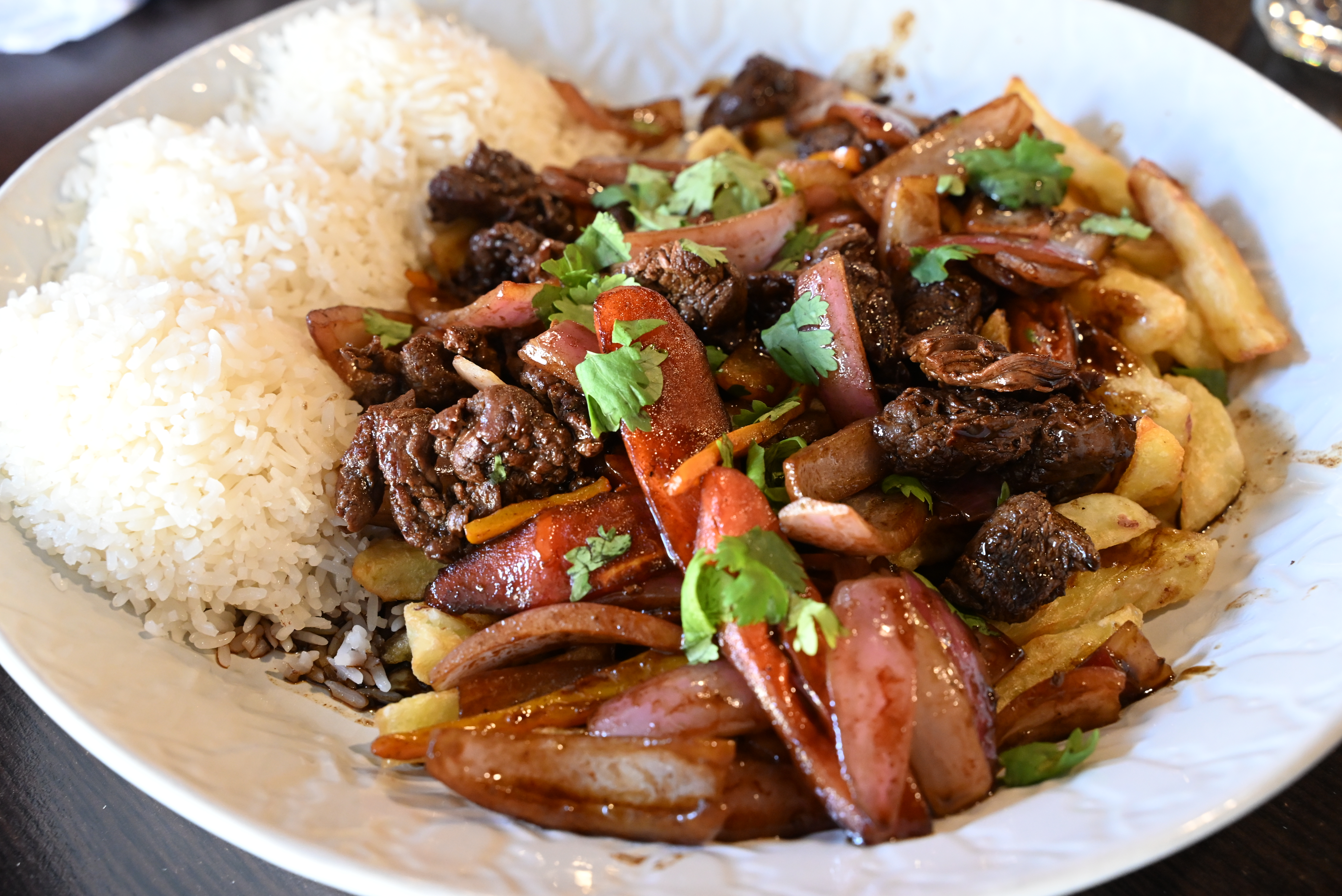 Lomo saltado en Ají y rocoto