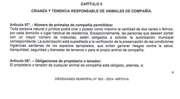 ordenanza municipal chiclayo