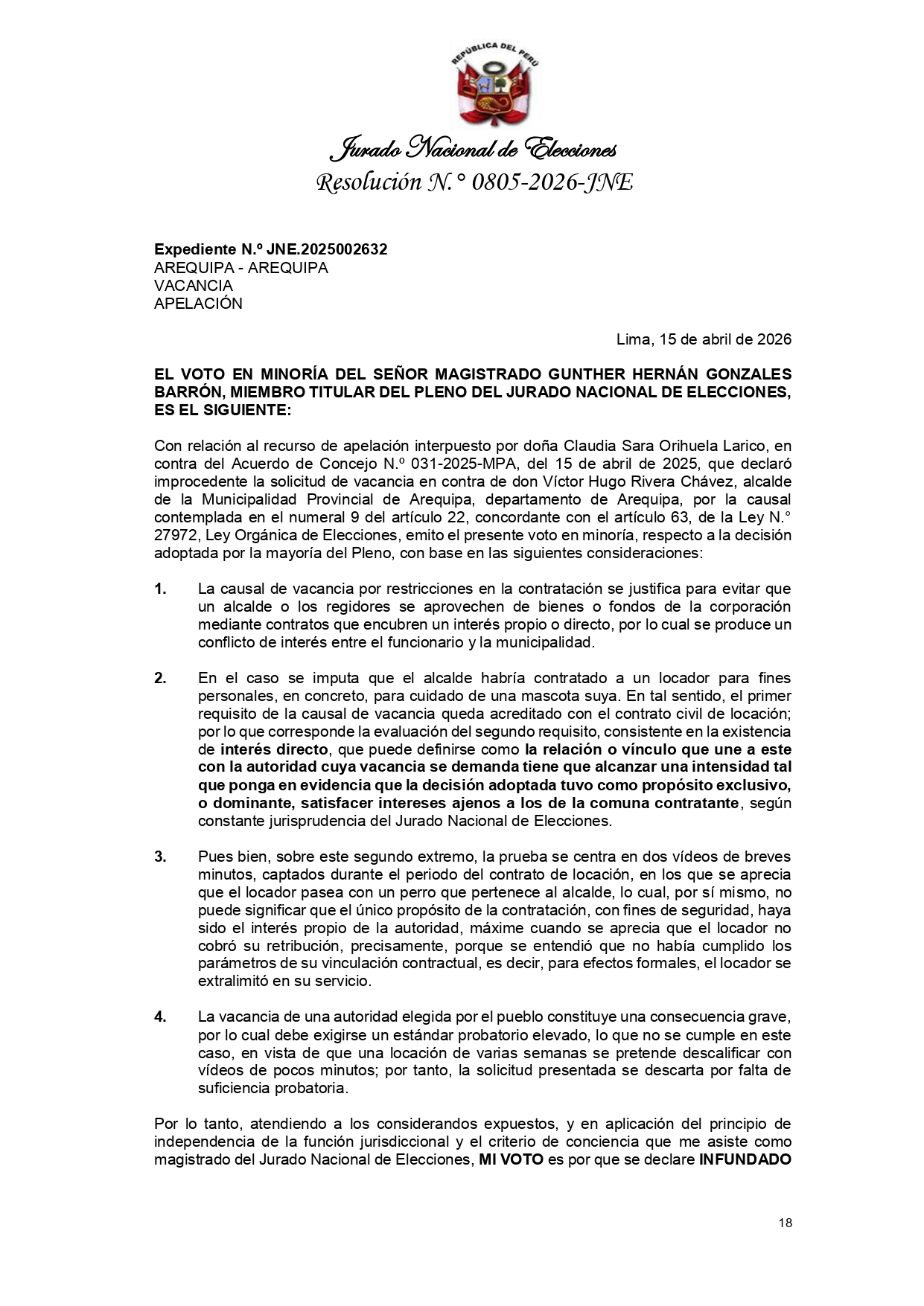 resolución JNE