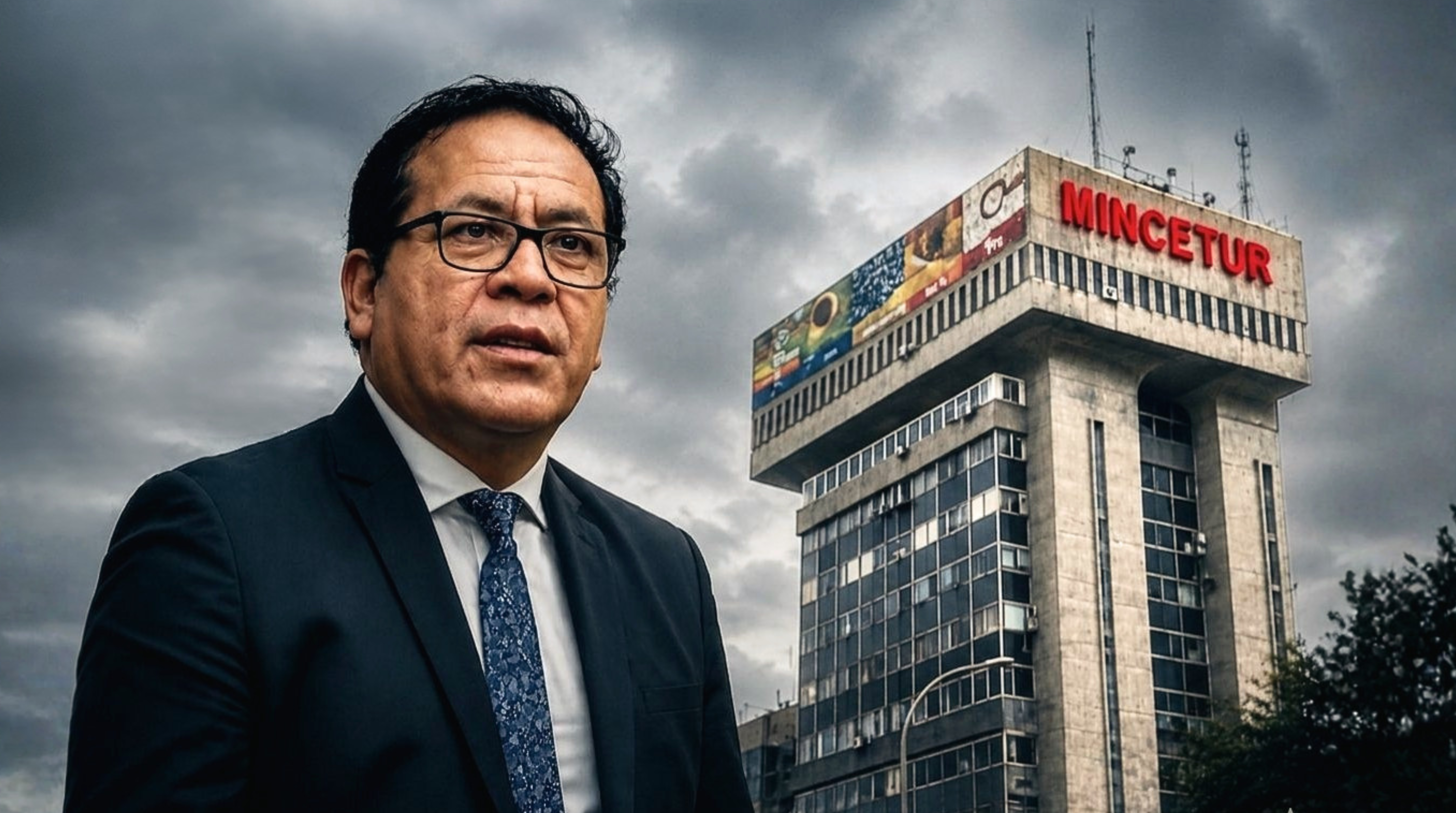 Durante los 17 meses que Roberto Sánchez estuvo al frente del Mincetur acumuló diversas denuncias e investigaciones. Composición: Perú21