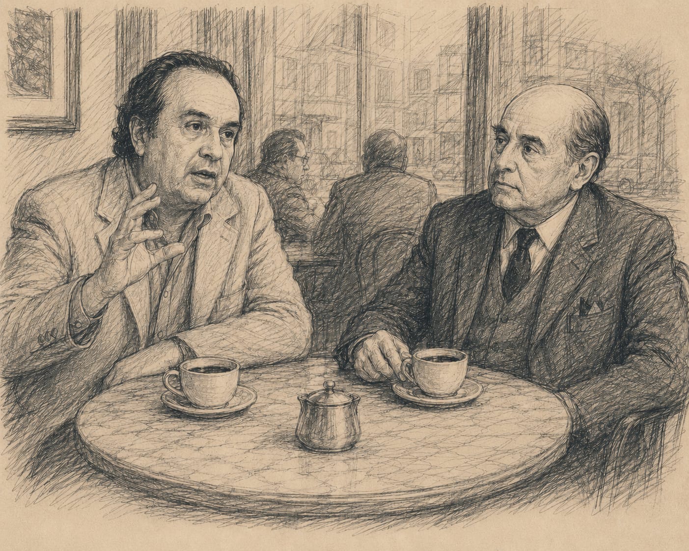 Jorge Basadre y Pablo Macera.