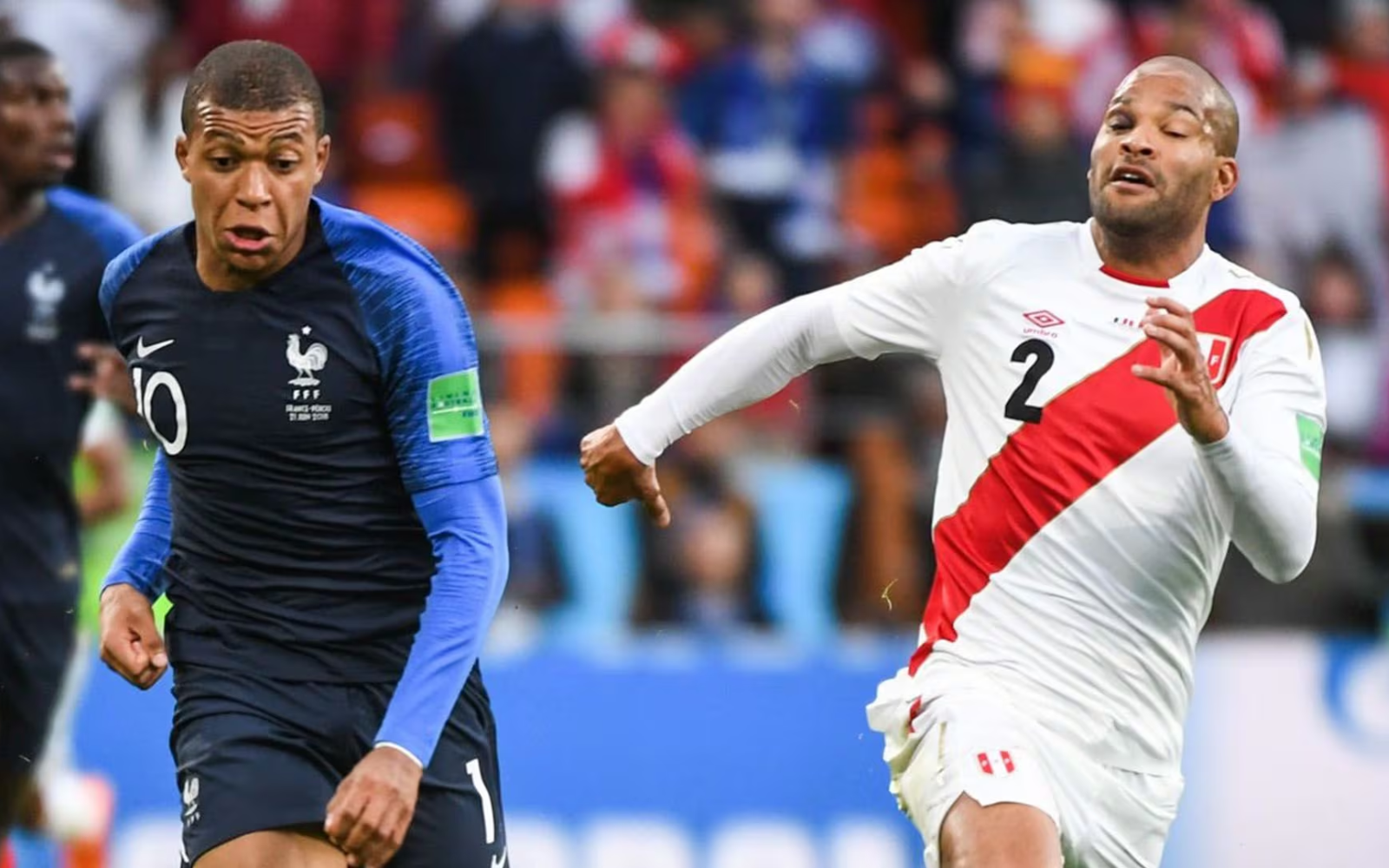 Mbappé se rindió ante la hinchada peruana en Rusia 2018