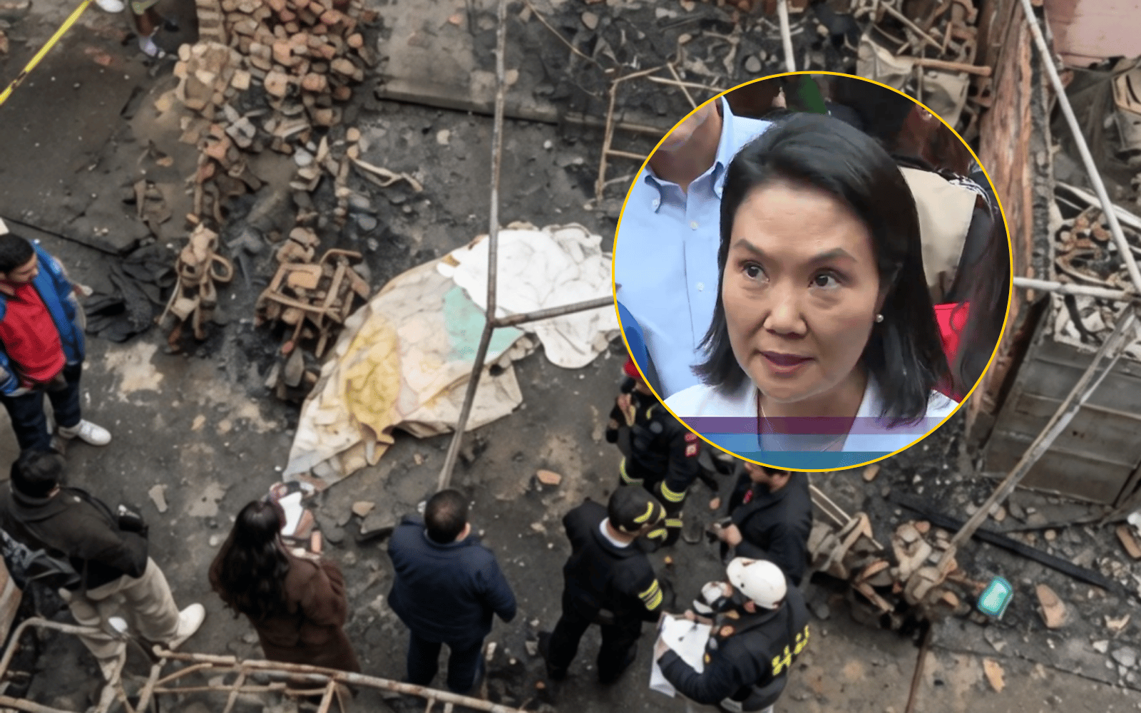 Keiko Fujimori visitó a afectados por incendio en La Victoria VIDEO