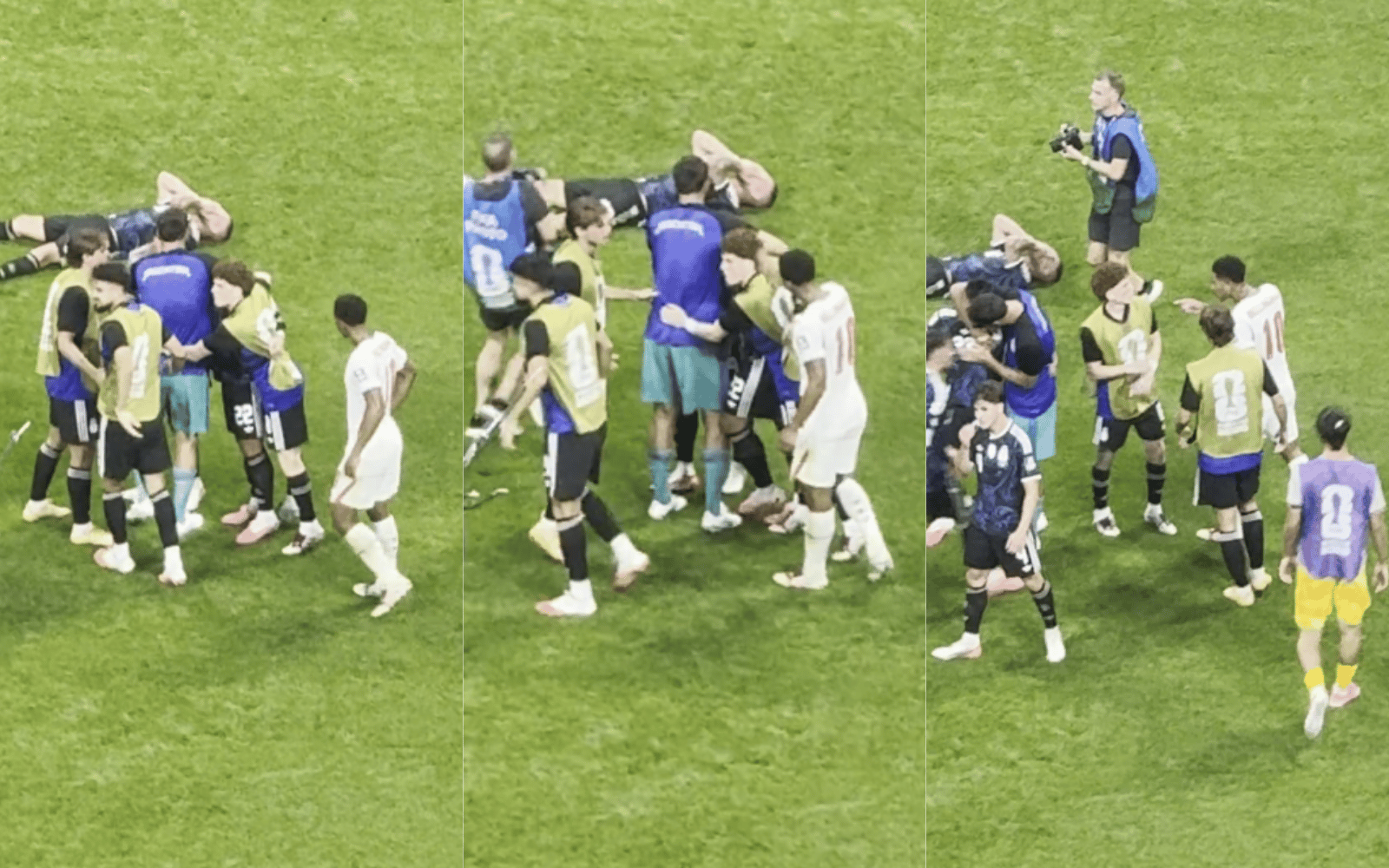 Bellingham le pegó un cachetazo por la espalda a Barco tras caer ante Argentina