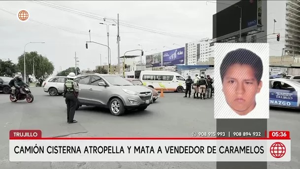 Camión cisterna atropella y mata a vendedor con discapacidad visual en Trujillo