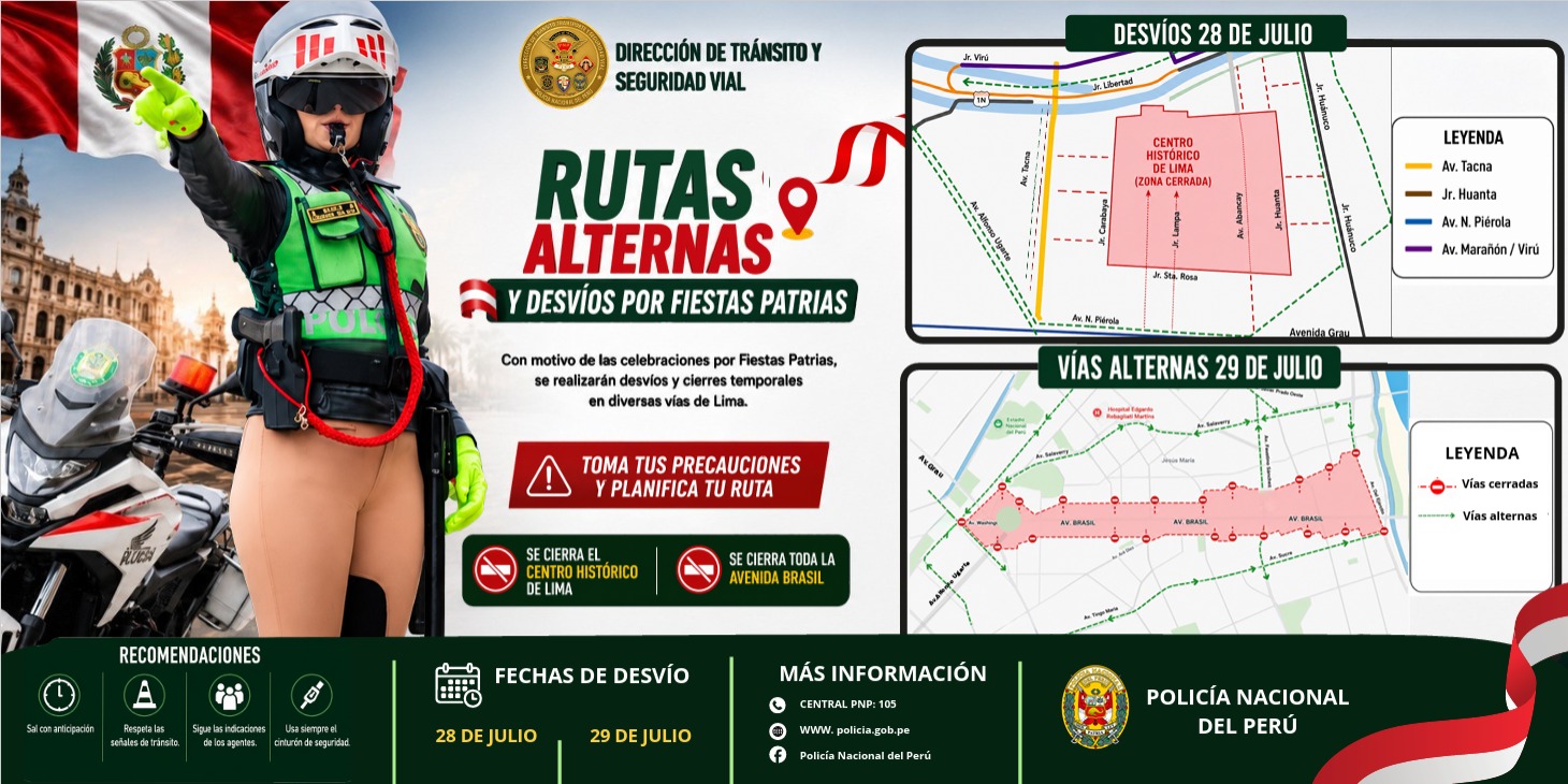 desvios fiestas patrias