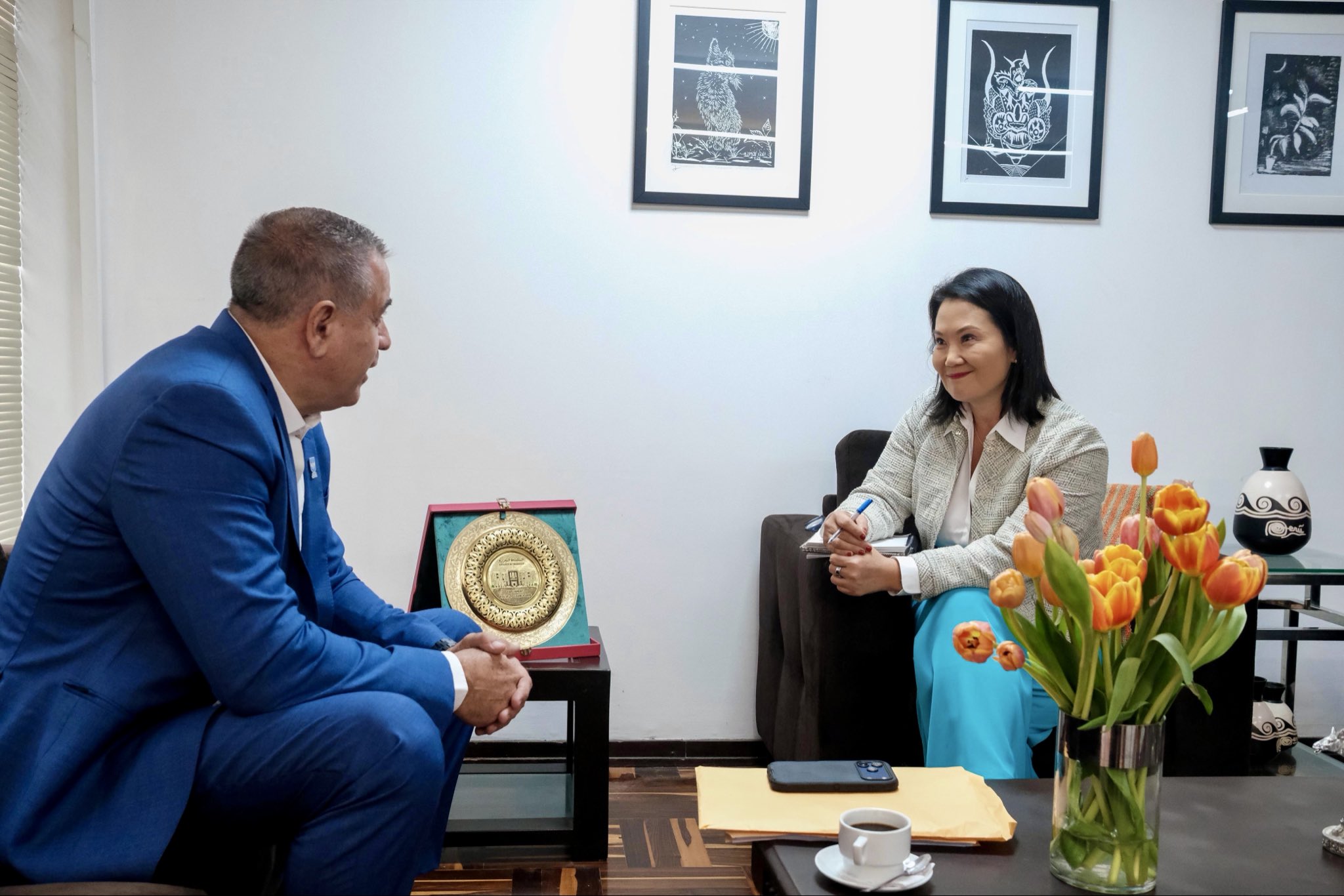 Keiko Fujimori y Wolfgang Grozo