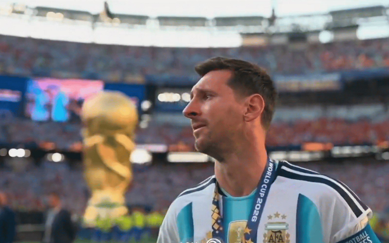 las lágrimas de Messi tras caer en la final ante España