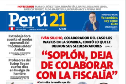 “SOPLÓN, DEJA DE COLABORAR CON LA FISCALÍA”