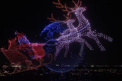 Espectacular show de drones en Texas. 