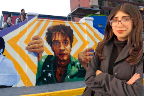 Sheherezade Bedoya fue la autora del mural tributo a Gustavo Cerati