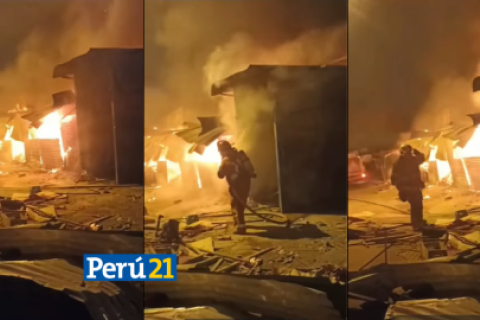 Incendio consume 14 puestos en mercado de Villa María del Triunfo