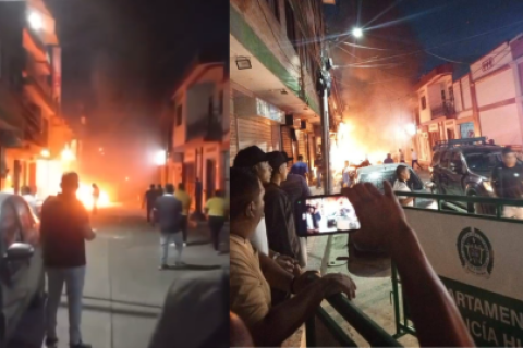 Atentado terrorista en Colombia. Foto: Captura X