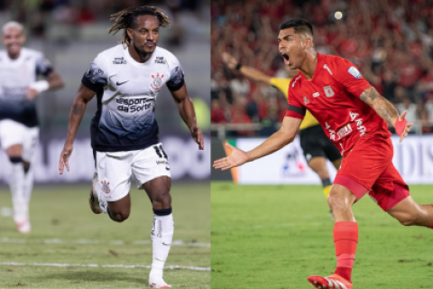 André Carrillo y Luis Ramos en América de Cali vs Corinthians