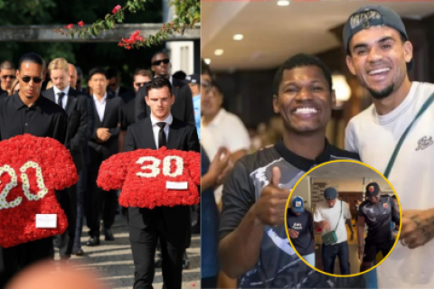 Hinchas de Liverpool estallan contra Luis Díaz por no asistir a funeral de Diego Jota