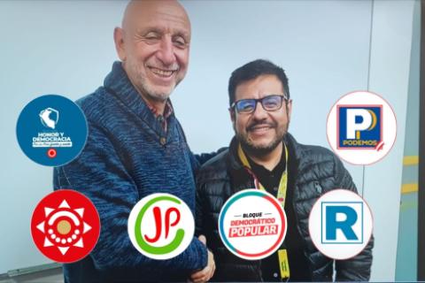 José Cueto cierra alianza con el bloque de izquierda de Carlos Zeballos