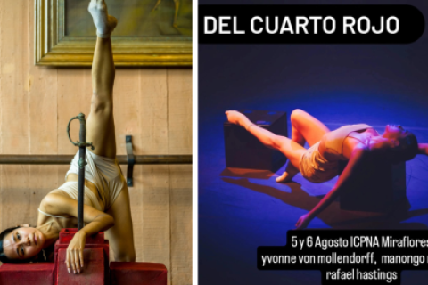  El título hace referencia al color rojo presente en la arquitectura precolombina y a una mirada que busca surgir desde el interior.