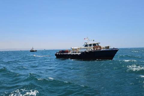 Presunto derrame de petróleo en Talara. Foto: OEFA.