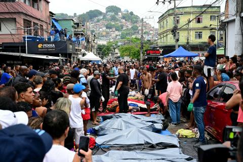 132 muertos tras operativo en Río de Janeiro. Foto: AFP