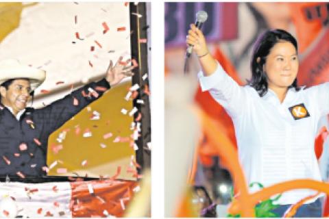 Pedro Castillo y Keiko Fujimori