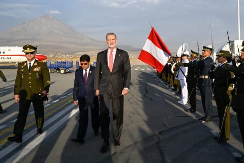 Felipe VI llegó a Arequipa