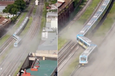 Tren se descarrila en Argentina.