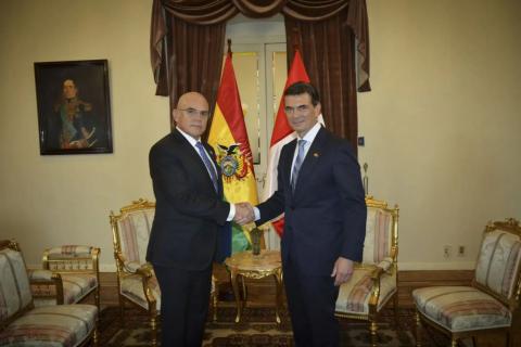 Audiencia bilateral premier peruano nuevo presidente de Bolivia