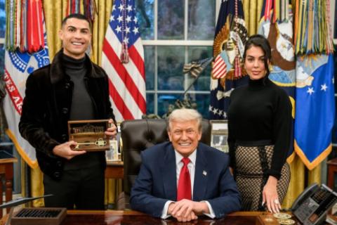 Cristiano Ronaldo Donald Trump Georgina Rodrígue