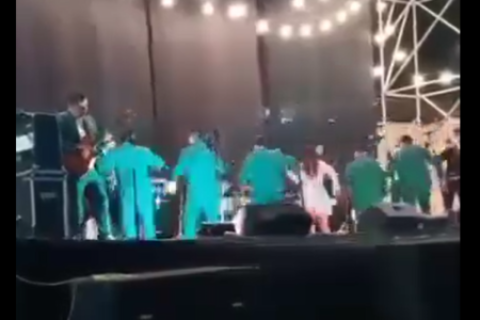 Chiclayo Se desplomó escenario en pleno concierto de ‘Son Caliente’ 