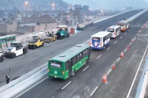 4 líneas de buses pasarán por bypass Las Torres Lima Chosica